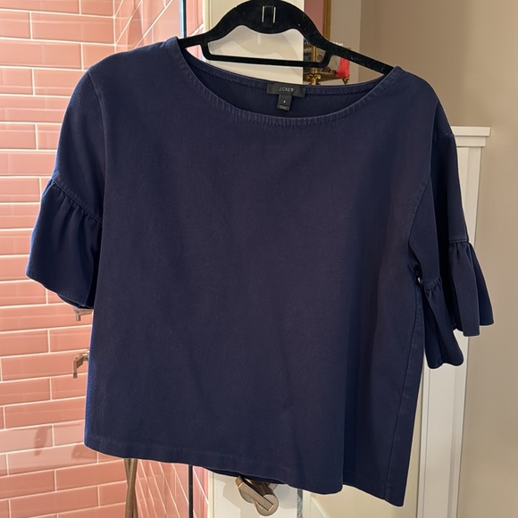 JCrew Ruffle Sleeve Top - Picture 3 of 4